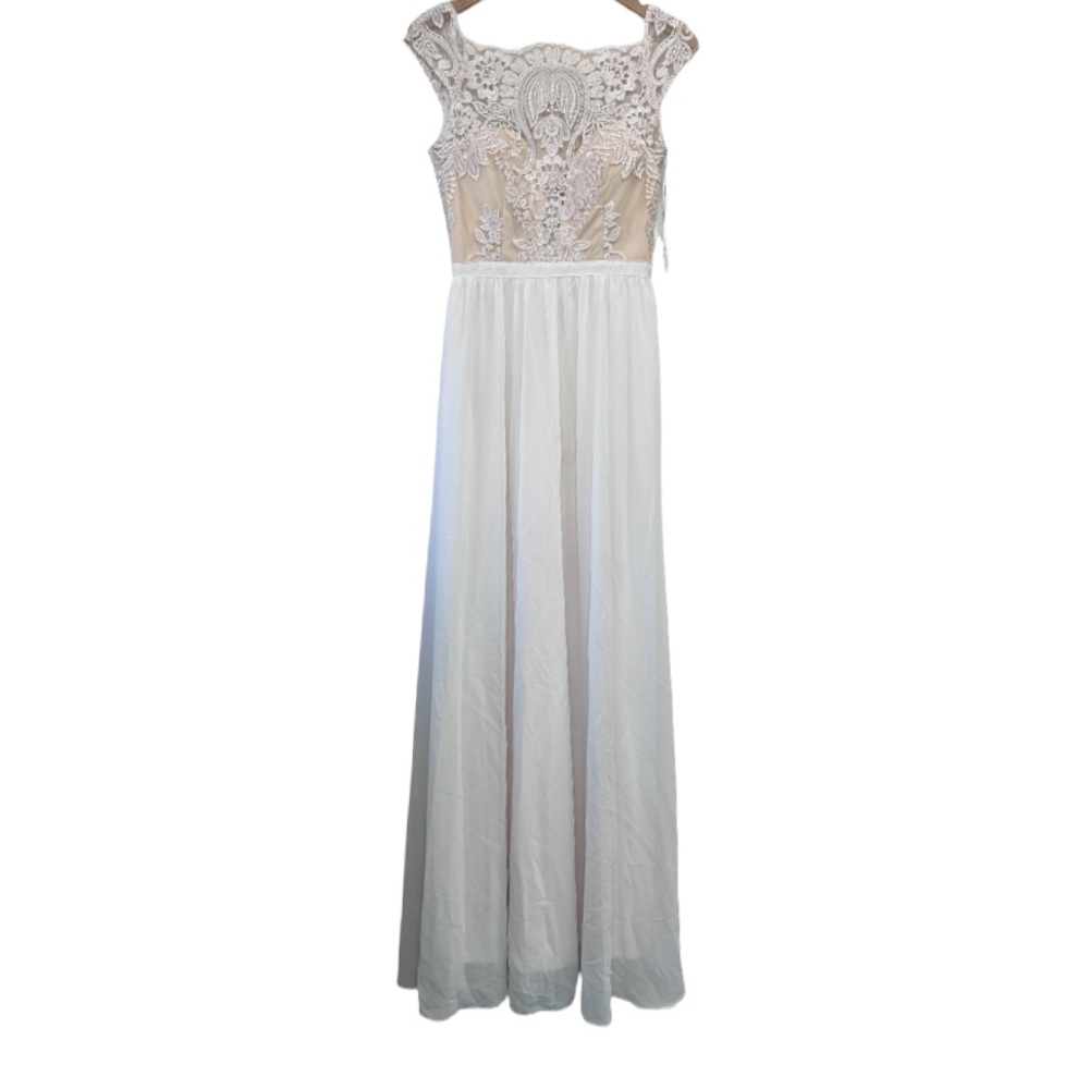 Soieblu Cream Maxi Lace Gown Sz S